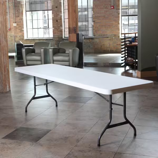 Folding table ready for an event